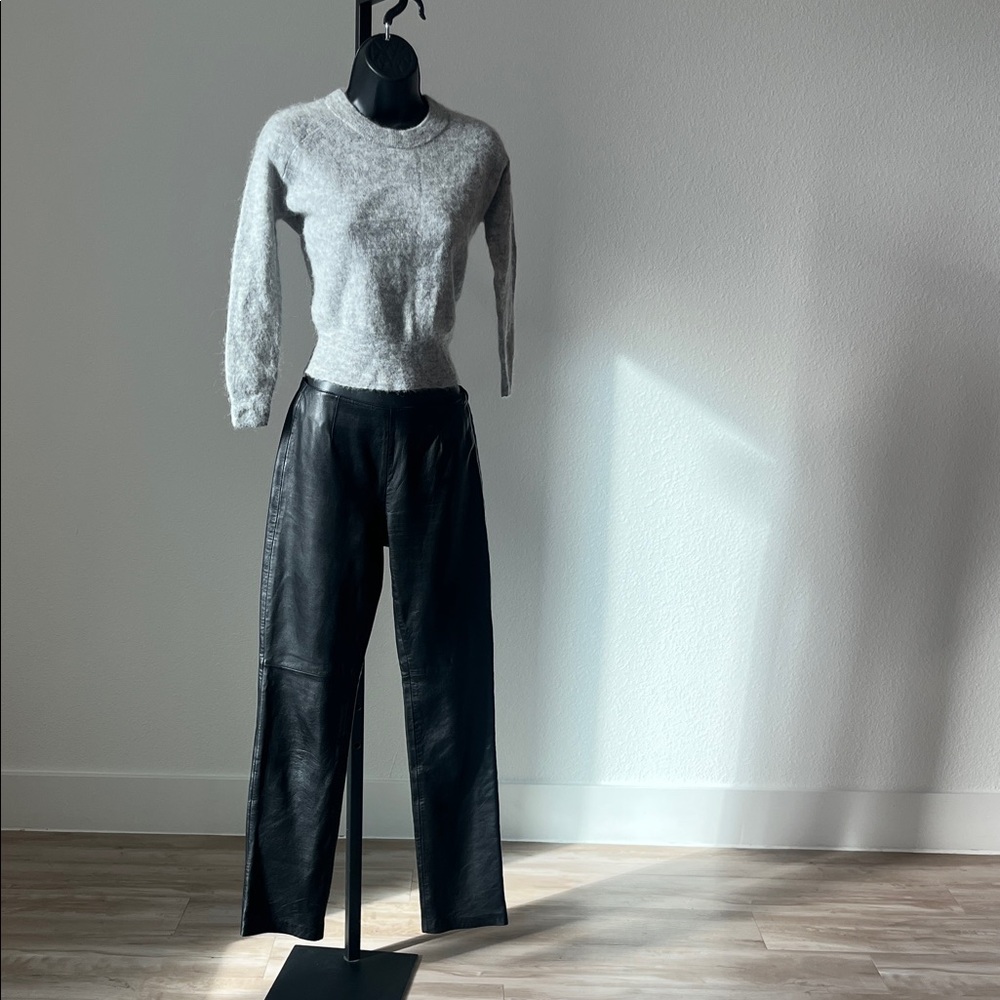 Hugo Buscati Collection Black Leather Pants. Preloved